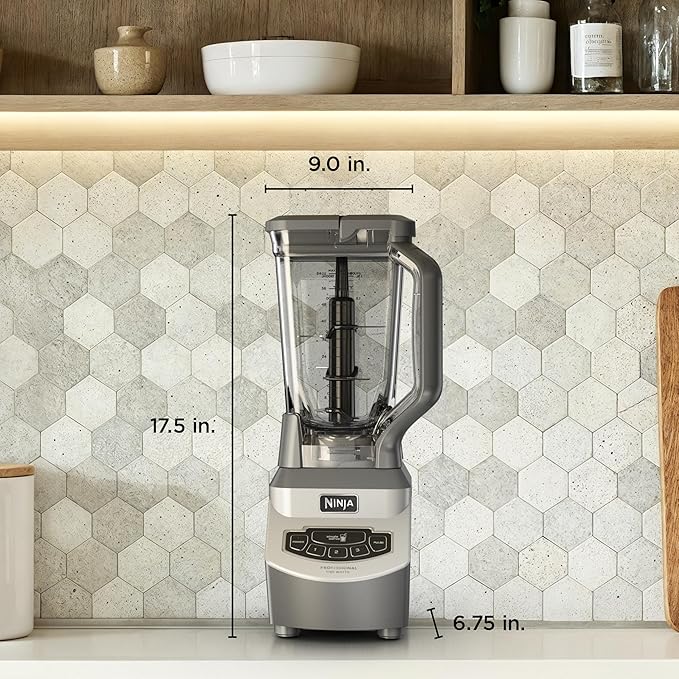 Ninja BL660 Professional Compact Smoothie &amp Food Processing Blender 1100-Watts 3 Functions -for Frozen Drinks Smoothies Sauces &amp More 72-oz.* Pitcher (2) 16-oz. To-Go Cups &amp Spout L