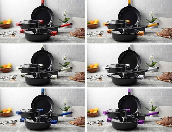 ZAVOR Noir 6pc Handle &amp Grip Set Butternut Orange 11.2 x 5.11 x 2.76 in Cookware Accessory Cookware Handles