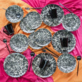 Manhattan Comfort Daily Unni 16 Piece Dinner Set Service for 4 in Multi Color Charcoal