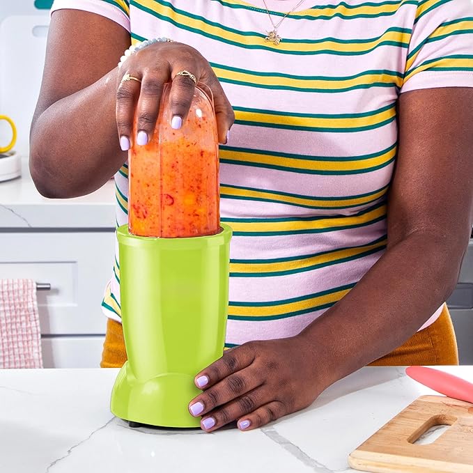 Multifunctional Portable Blender with Travel Cup Lid Lime Green Personal Size Smoothie Blender for Shakes Juices &amp Protein Drinks