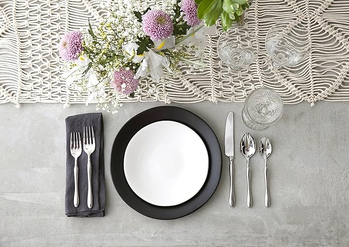 Fortessa Vitraluxe Dinnerware Heirloom Matte Finish Salad Plate 8-Inch Charcoal Set of 4 - STN.8000.6.02