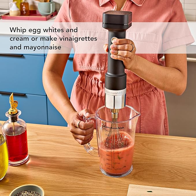 KitchenAid Go Cordless Hand Blender with Accessories - battery sold separately KHBRV05 Black Matte