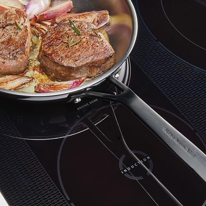 KitchenAid 5-Ply Clad Polished Stainless Steel Frying Pan/Skillet 10 Inch - Stainless Steel
