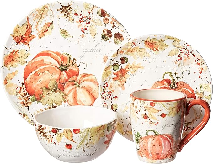 Harvest Splash 16pc Dinnerware SetService for 4