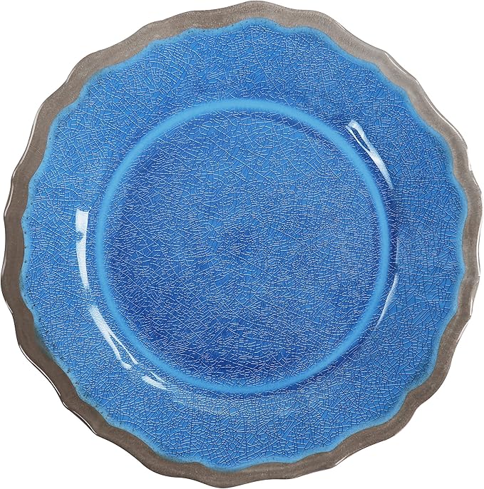 Elama Roma12 Piece Melamine Dinnerware Set Blue