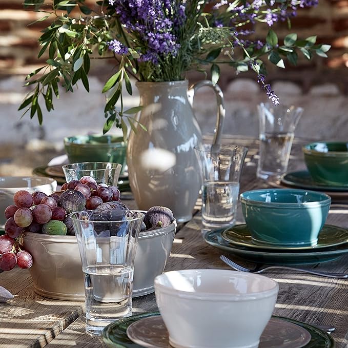 Casafina Stoneware Ceramic Dish Fontana Collection 5-Piece Dinnerware Set (Service for 1) White