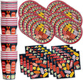 Sushi Birthday Party Supplies Set Plates Napkins Cups Tableware Kit for 16