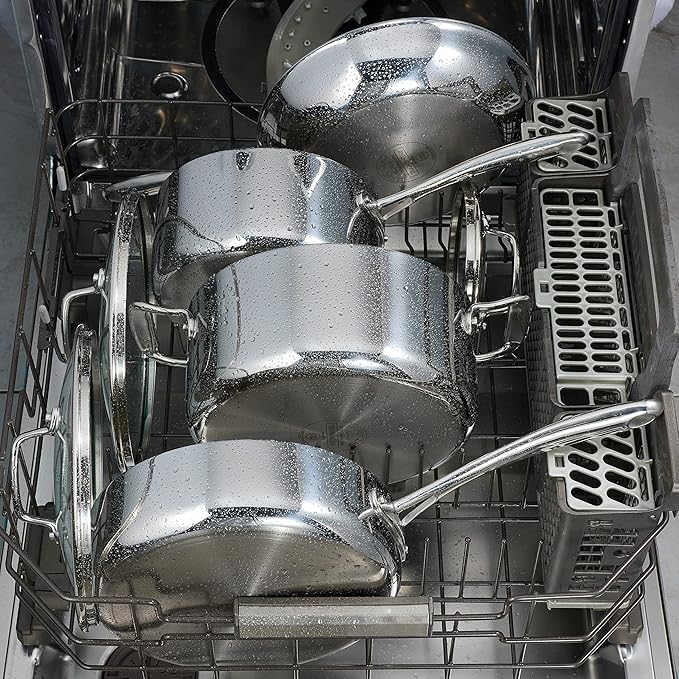Tramontina Boston Tri-Ply Clad Stainless Steel 8-Inch Small Frying Pan Induction-Ready Skillet Dishwasher-Safe NSF-Certified