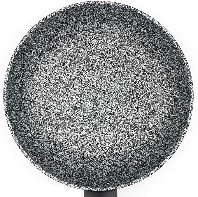 Salter COMBO-8207A Megastone Non-Stick Frying Pan Set 3 Piece Pan Set 20/24/28 cm Forged Aluminium Cookware Dishwasher &amp Metal Utensil Safe Use Little or No Oil for Healthier Meals PFOA-Free