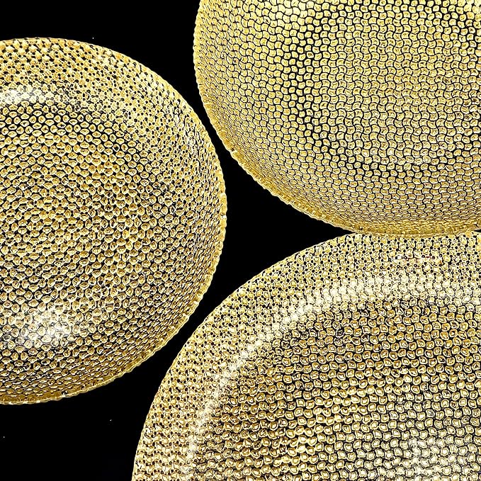 Red Pomegranate Cabana Glass Dinnerware Set Set of 18 pcs Gold