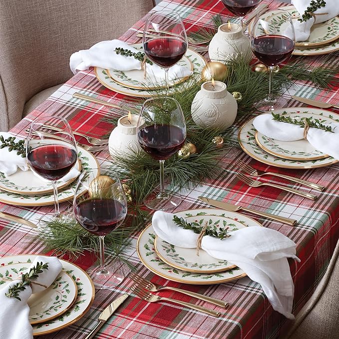 Lenox 883430 Holiday 3-Piece Place Setting Christmas Set Hosting Red &amp Green