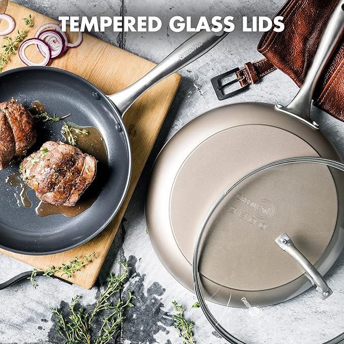 GreenPan Limited Edition 10th Anniversary 5pc Ceramic Non-Stick Cookware Set Bronze