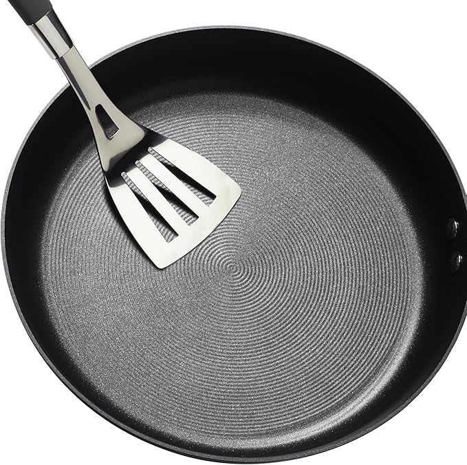 Circulon Symmetry Hard Anodized Nonstick Frying Pan Set / Fry Pan Set / Hard Anodized Skillet Set - 10 Inch and 12 Inch Brown