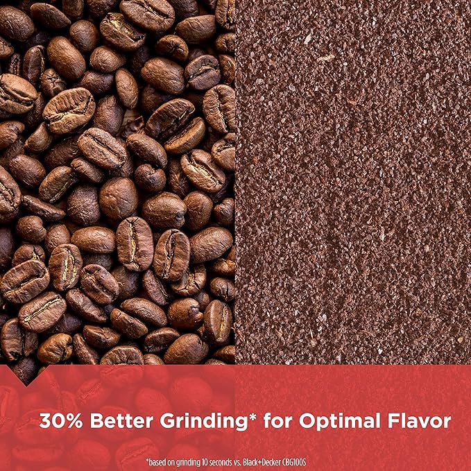BLACK+DECKER 12-Cup Thermal Coffeemaker Black/Silver CM2035B &amp Coffee Grinder One Touch Push-Button Control 2/3 Cup Bean Capacity Stainless Steel