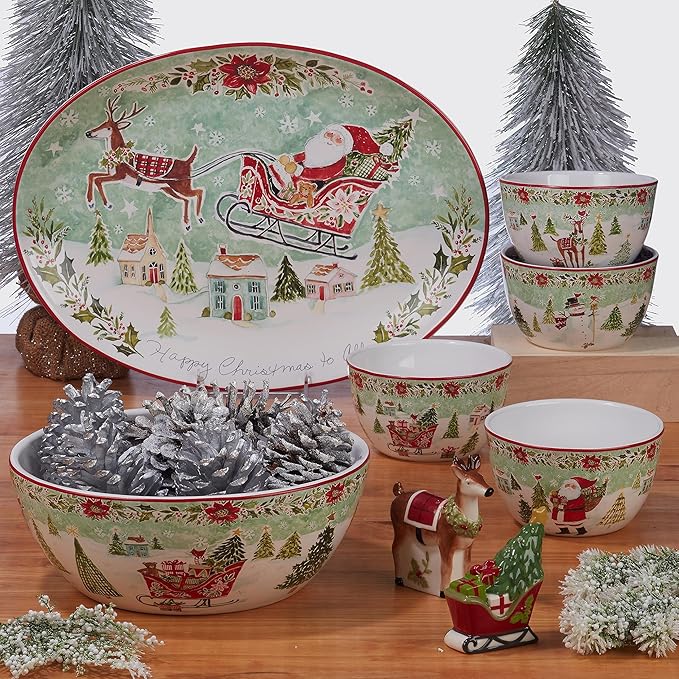 Certified International Joy of Christmas 16 Piece Dinnerware Set Service for 4