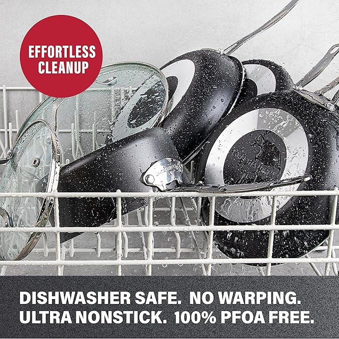 Granitestone Original 10 Piece Nonstick Cookware Set Scratch-Resistant Granite-Coated Dishwasher and Oven-Safe Kitchenware PFOA-Free Pots and Pans As Seen On TV