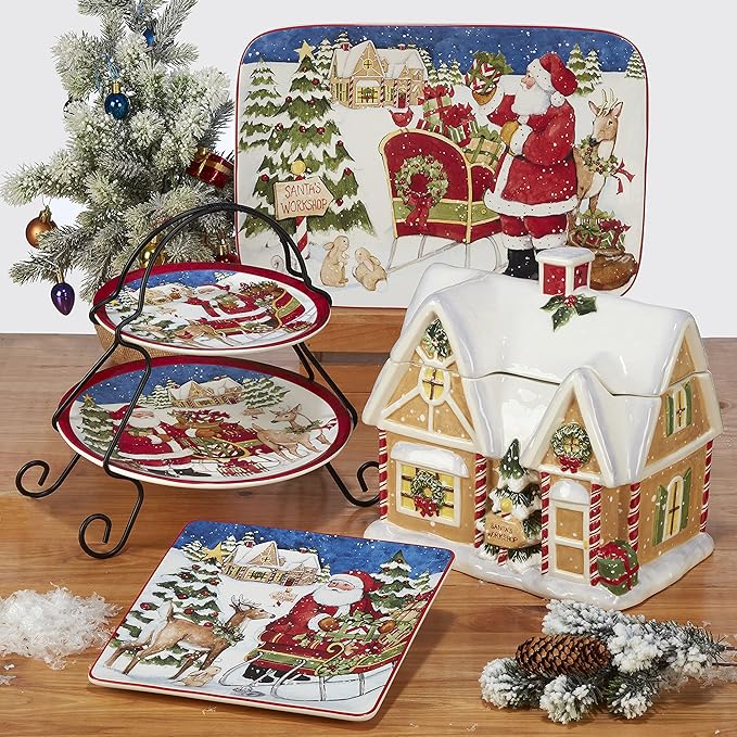Certified International Santa's Workshop 16 Pc. Dinnerware Set Service for 4
