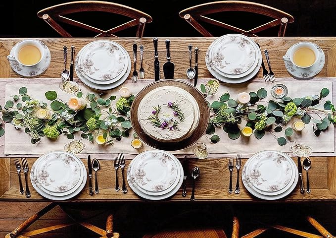 57Piece Dinnerware Set-Bone China Service For 8 People-Cora