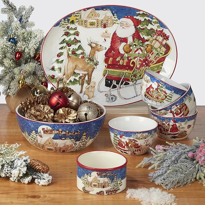 Certified International Santa's Workshop 16 Pc. Dinnerware Set Service for 4