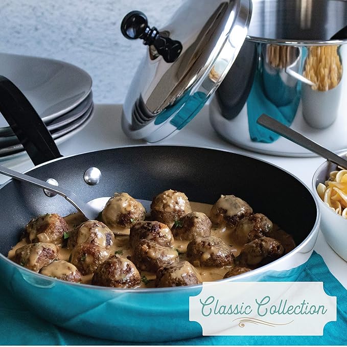 Farberware 15-Piece Stainless Steel Cookware Set + 10-Piece Nonstick Bakeware Set